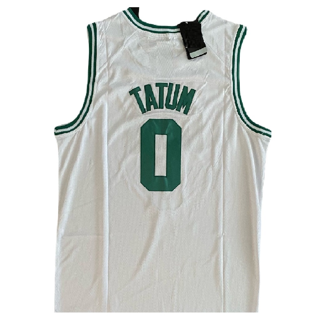 Jersey Jayson Tatum 0 Blanco Bordado 